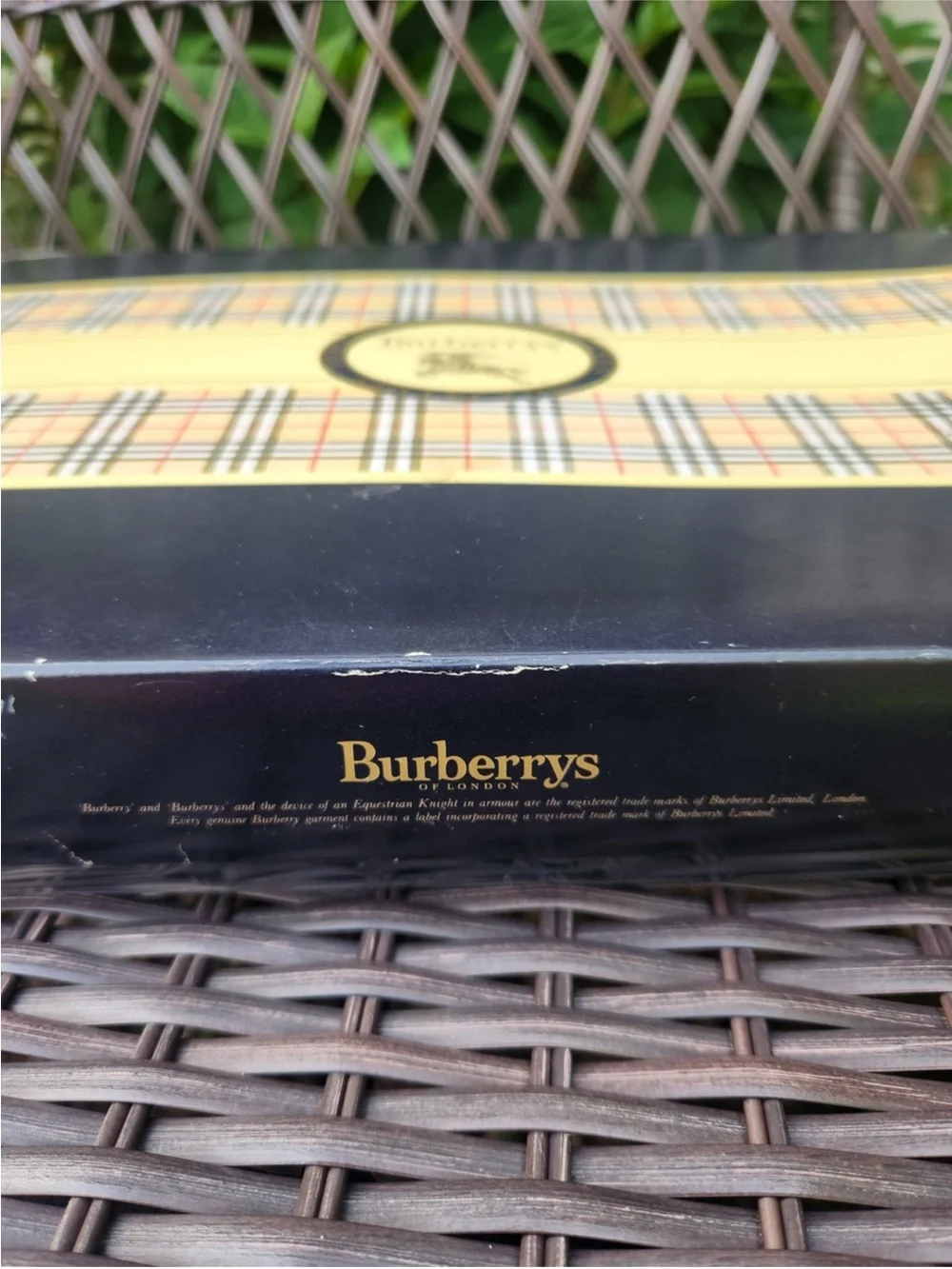 Vintage Burberrys London Plaid Towel Gift Set NIB 100% Cotton